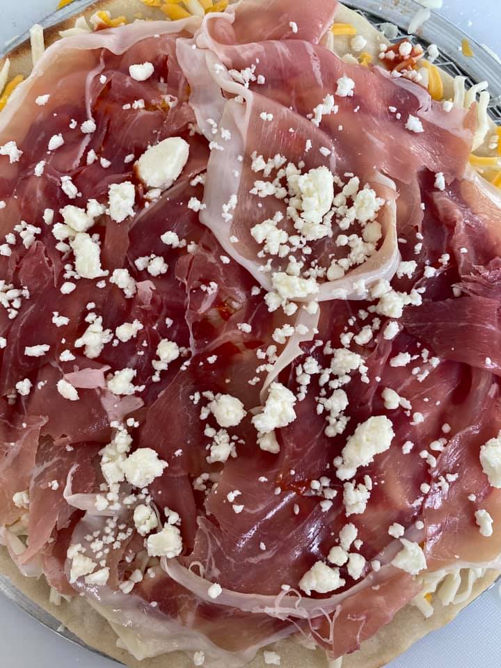 Prosciutto y feta lista para congelar!!